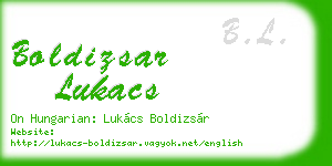boldizsar lukacs business card